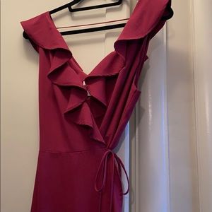 Leith Ruffled Wrap Maxi Dress